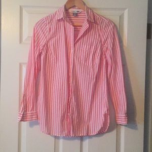 Old Navy pink/white stripe button down Sz XS